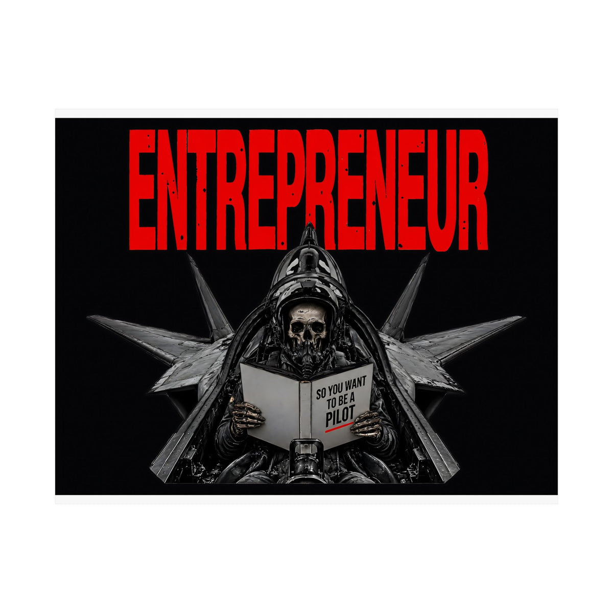 Entrepreneur - Skeleton Wall Art | Matte Poster (Landscape)