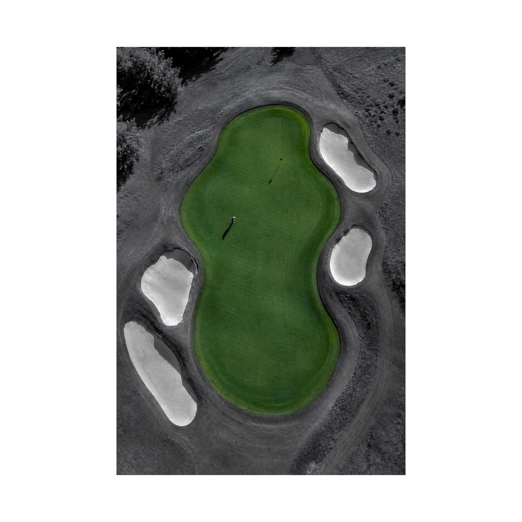 Aerial Solitude - Golf Course Wall Art | Matte Poster