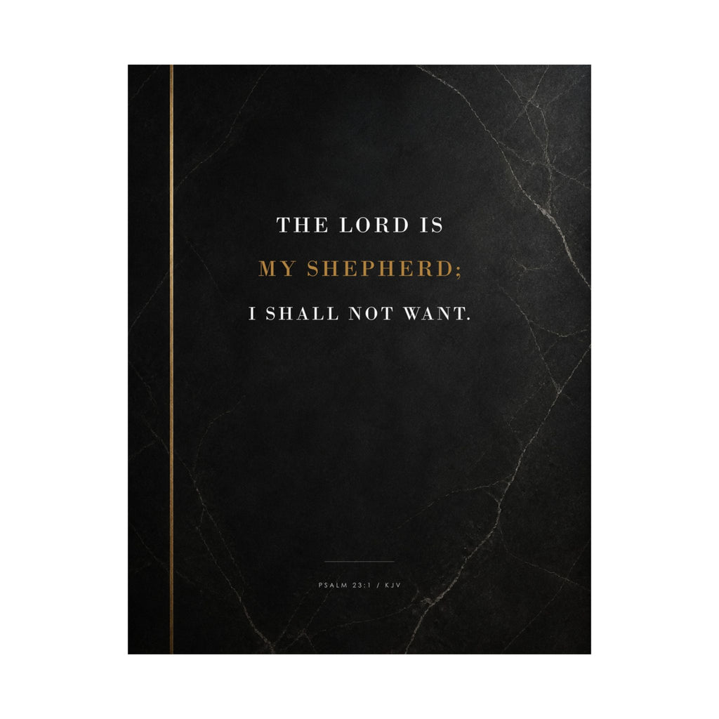 The Lord Is My Shepherd - Psalm 23 Scripture Wall Art | Matte Poster