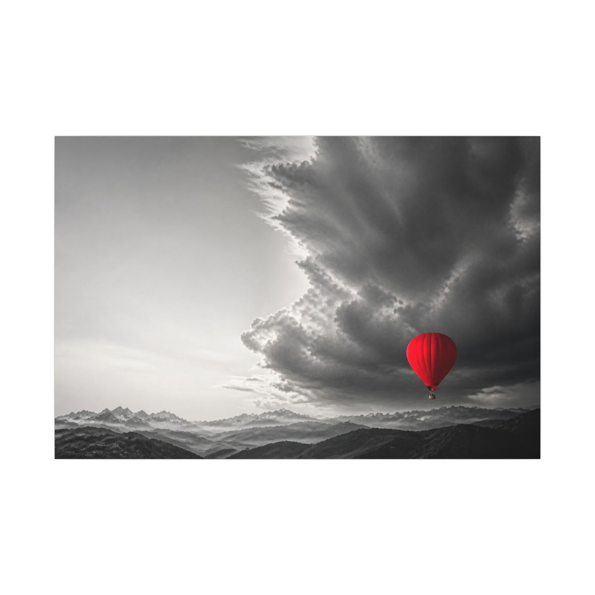 Red Balloon - Over the Bed Wall Art | Canvas (Landscape)