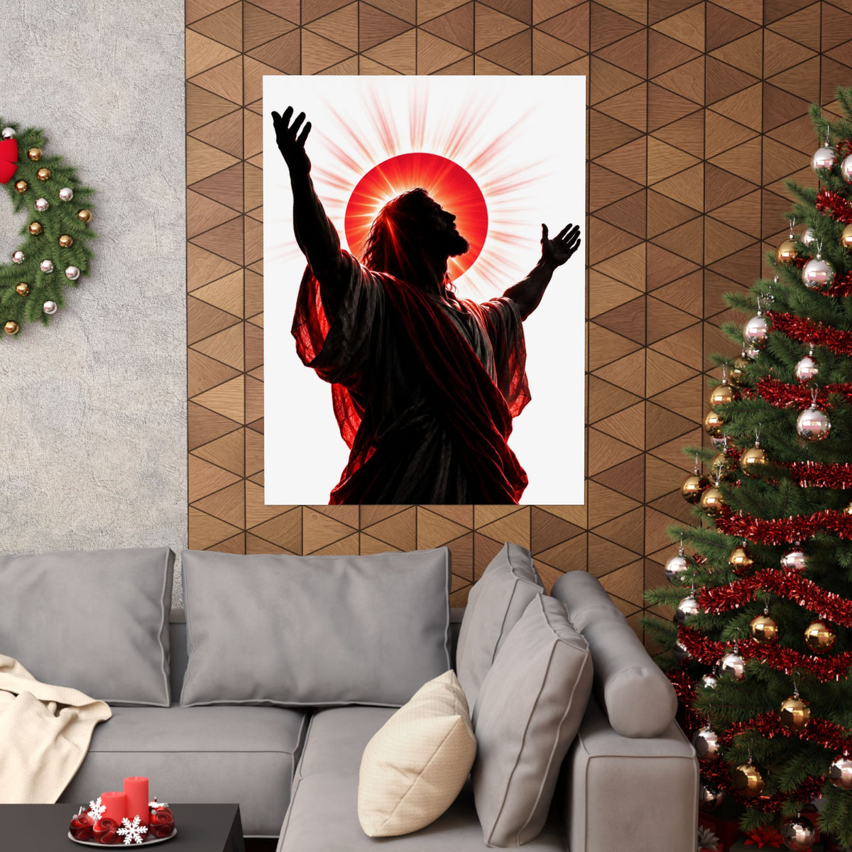 Red Sun Victory - Christian Wall Art | Matte Poster
