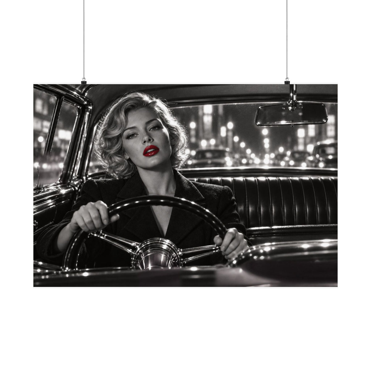 Night Drive - Bedroom Wall Art | Matte Poster (Landscape)