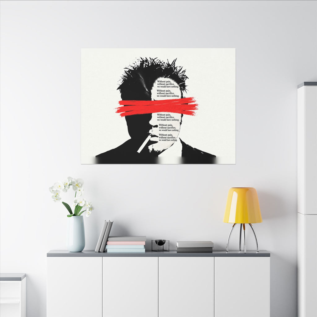 Pain and Sacrifice - Quote Wall Art | Canvas (Landscape)