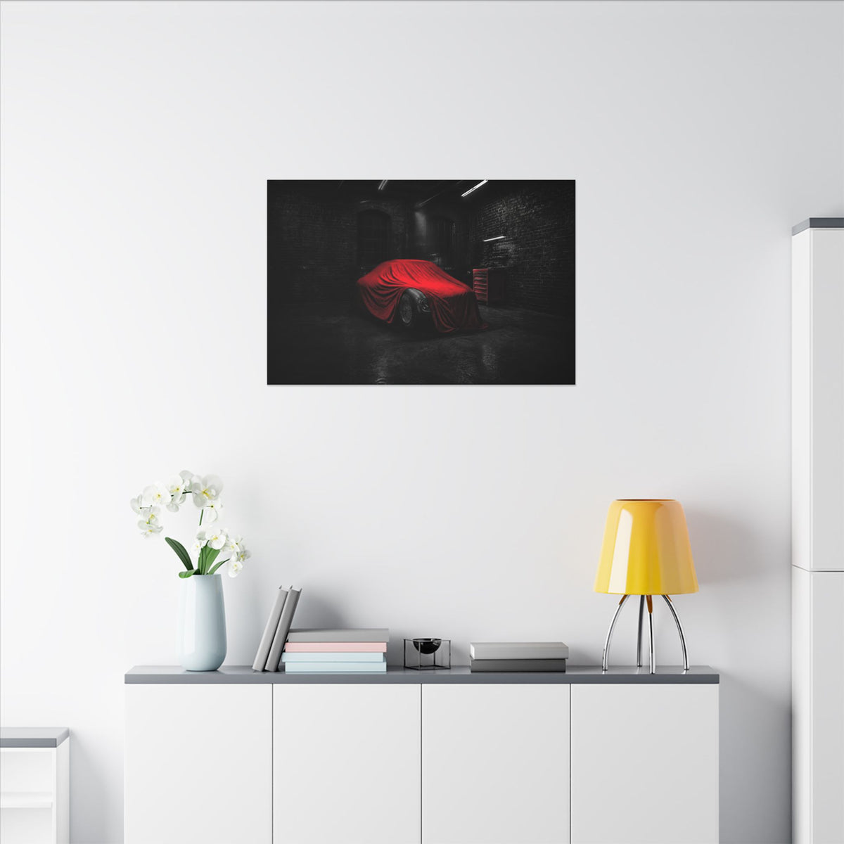 The Project - Car Cover Wall Art | Canvas (Landscape)