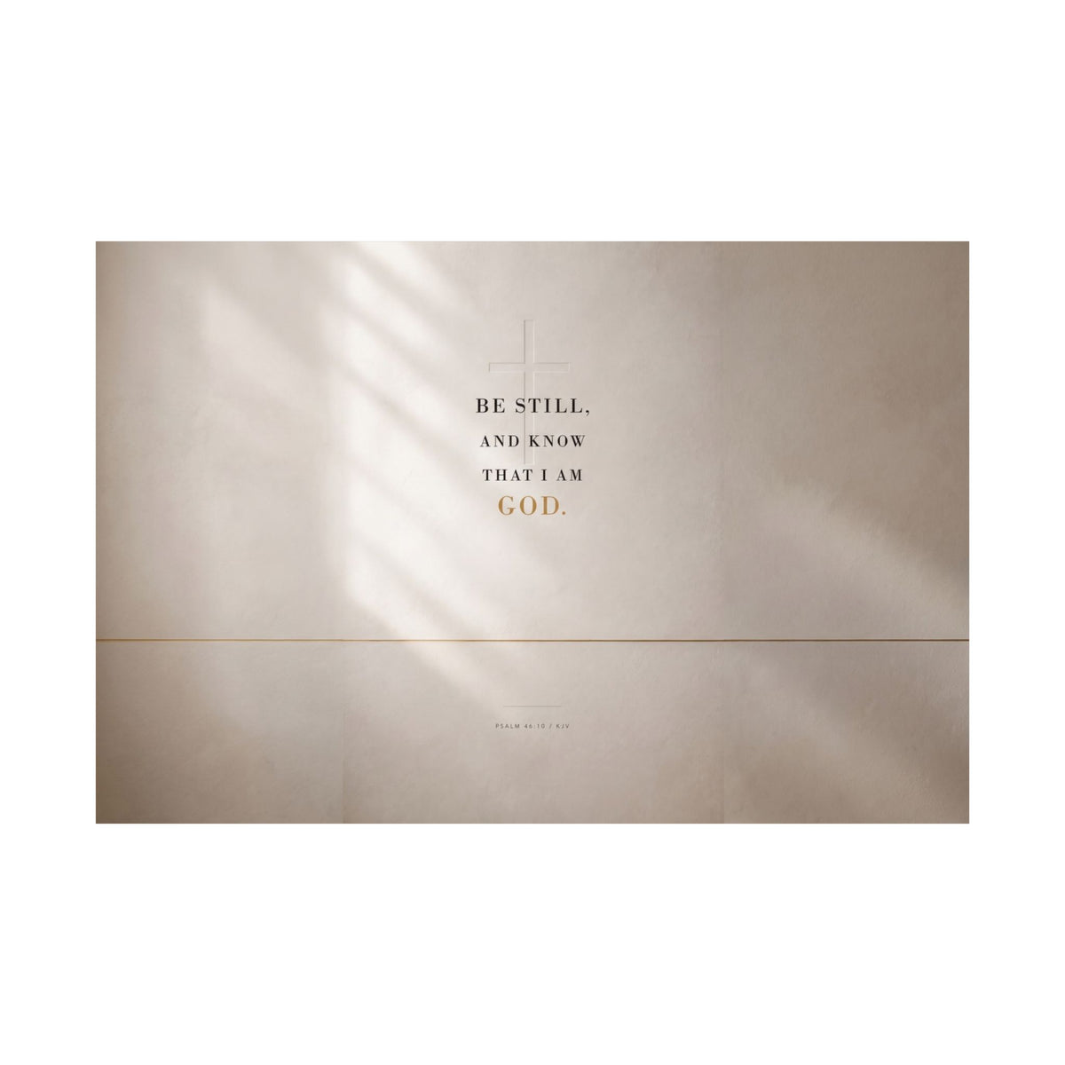 Be Still - Psalm 46:10 Bible Verse Wall Art | Matte Poster (Landscape)