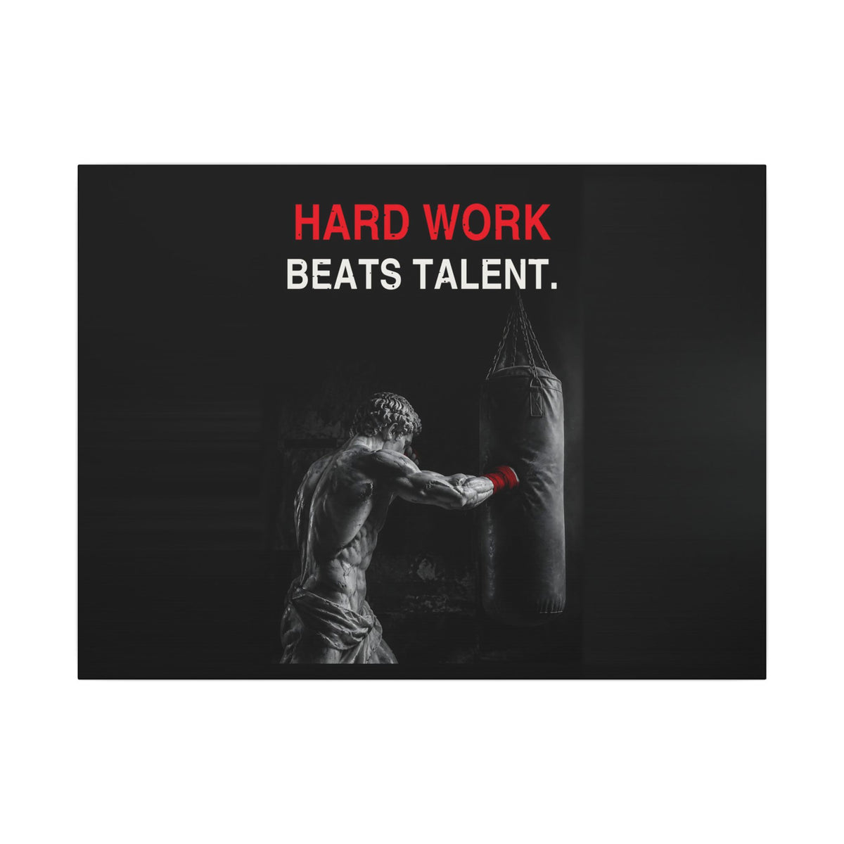 Hard Work Beats Talent - Boxing Wall Art | Canvas (Landscape)