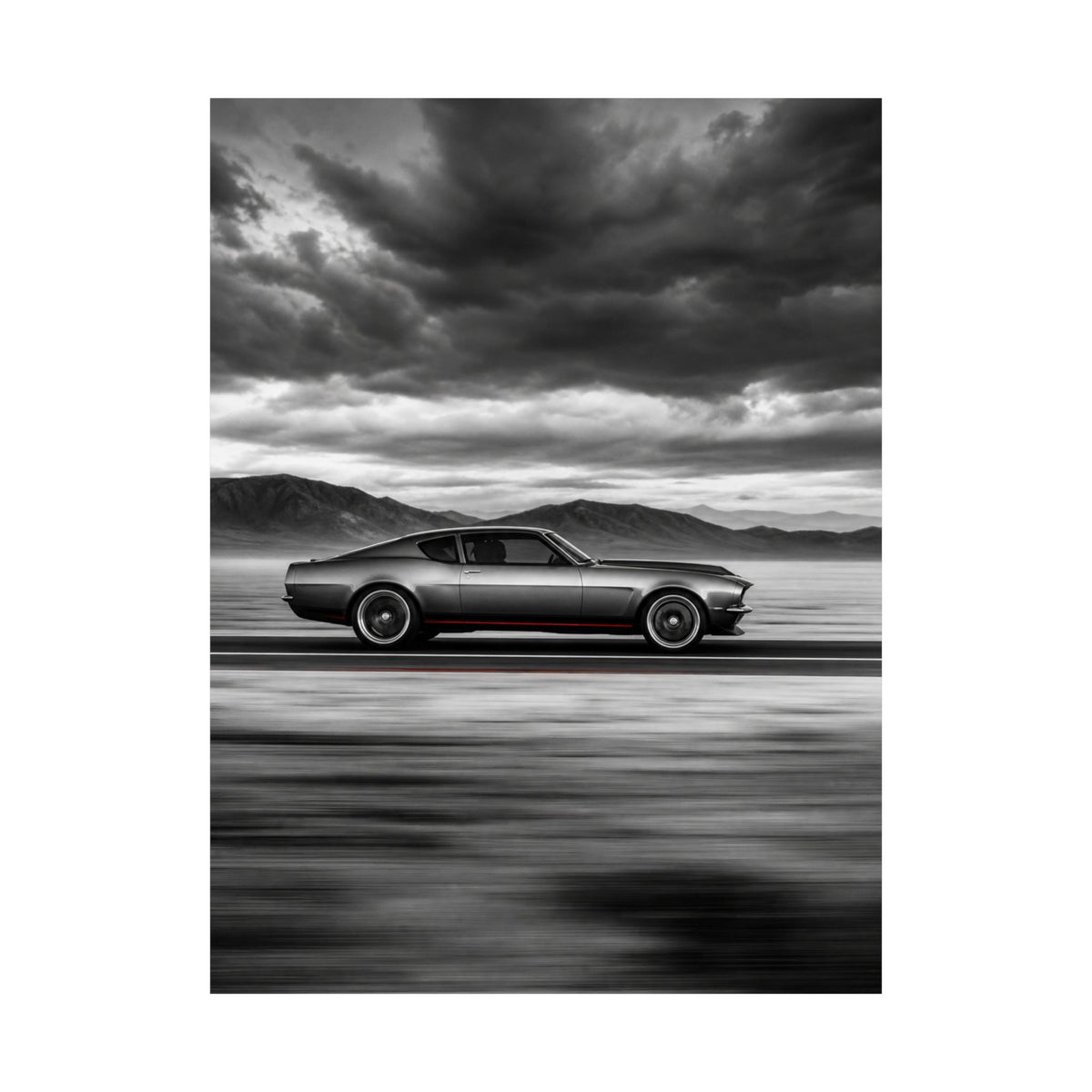 Open Road Velocity - Muscle Car Wall Art | Matte Poster