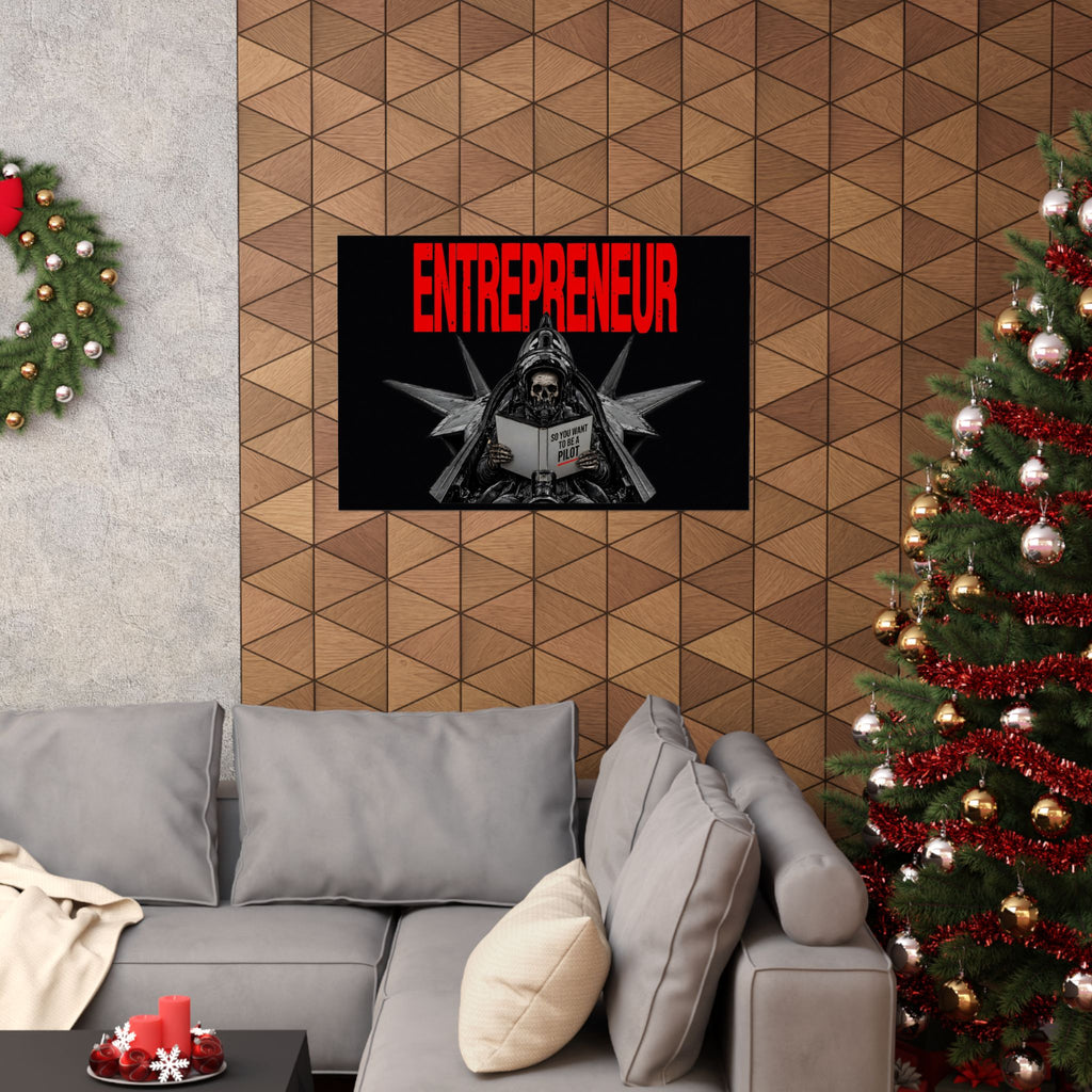Entrepreneur - Skeleton Wall Art | Matte Poster (Landscape)