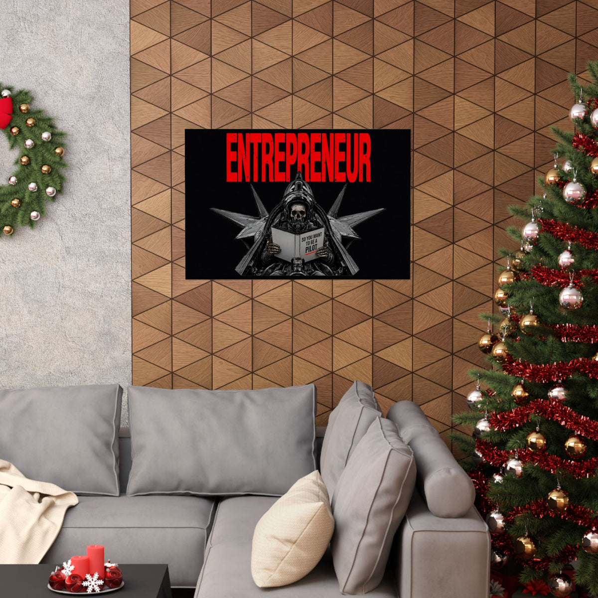 Entrepreneur - Skeleton Wall Art | Matte Poster (Landscape)