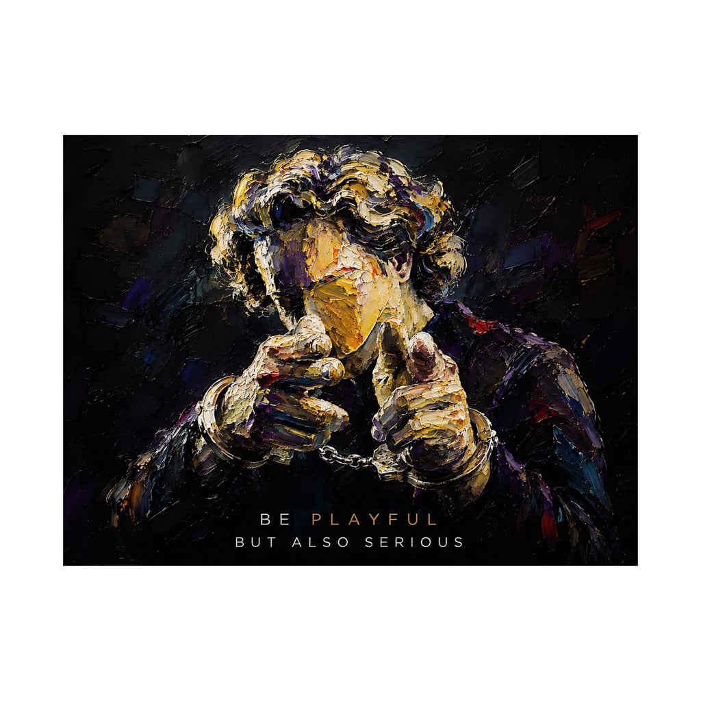 Be Playful But Also Serious - Office Wall Art | Matte Poster (Landscape)