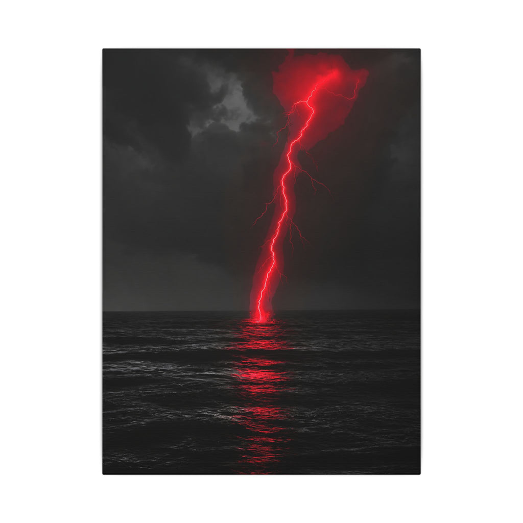 Red Strike - Red And Black Art | Canvas