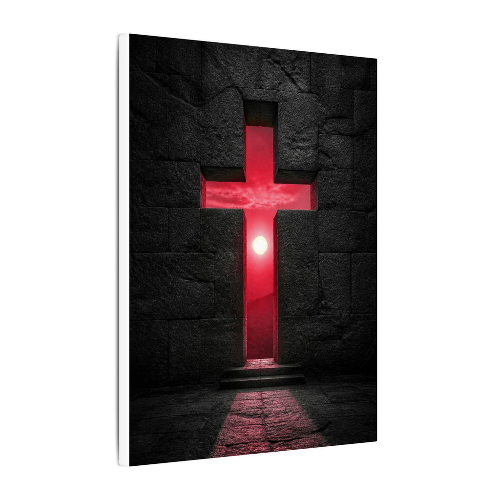 Light Through Stone - Modern Cross Wall Art | Canvas