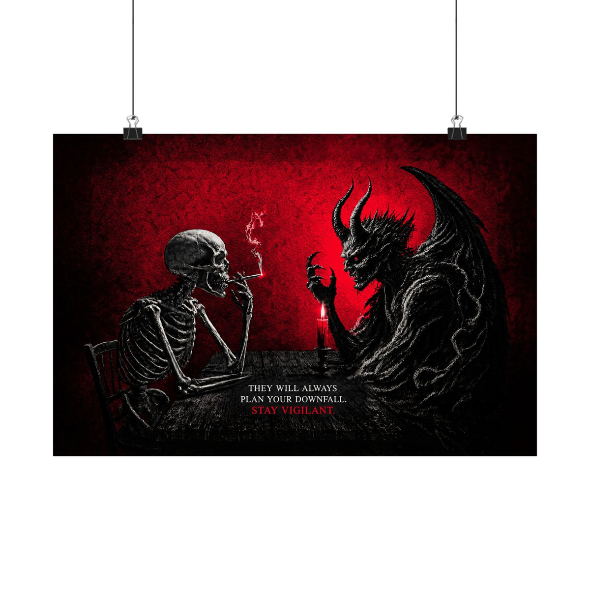 Stay Vigilant - Dark Wall Art | Matte Poster (Landscape)