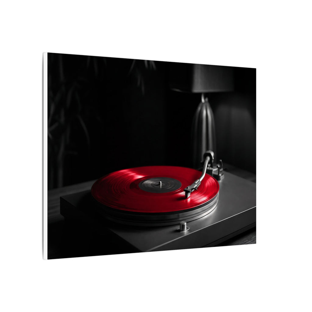 Red Vinyl - Mens Office Wall Art | Canvas (Landscape)