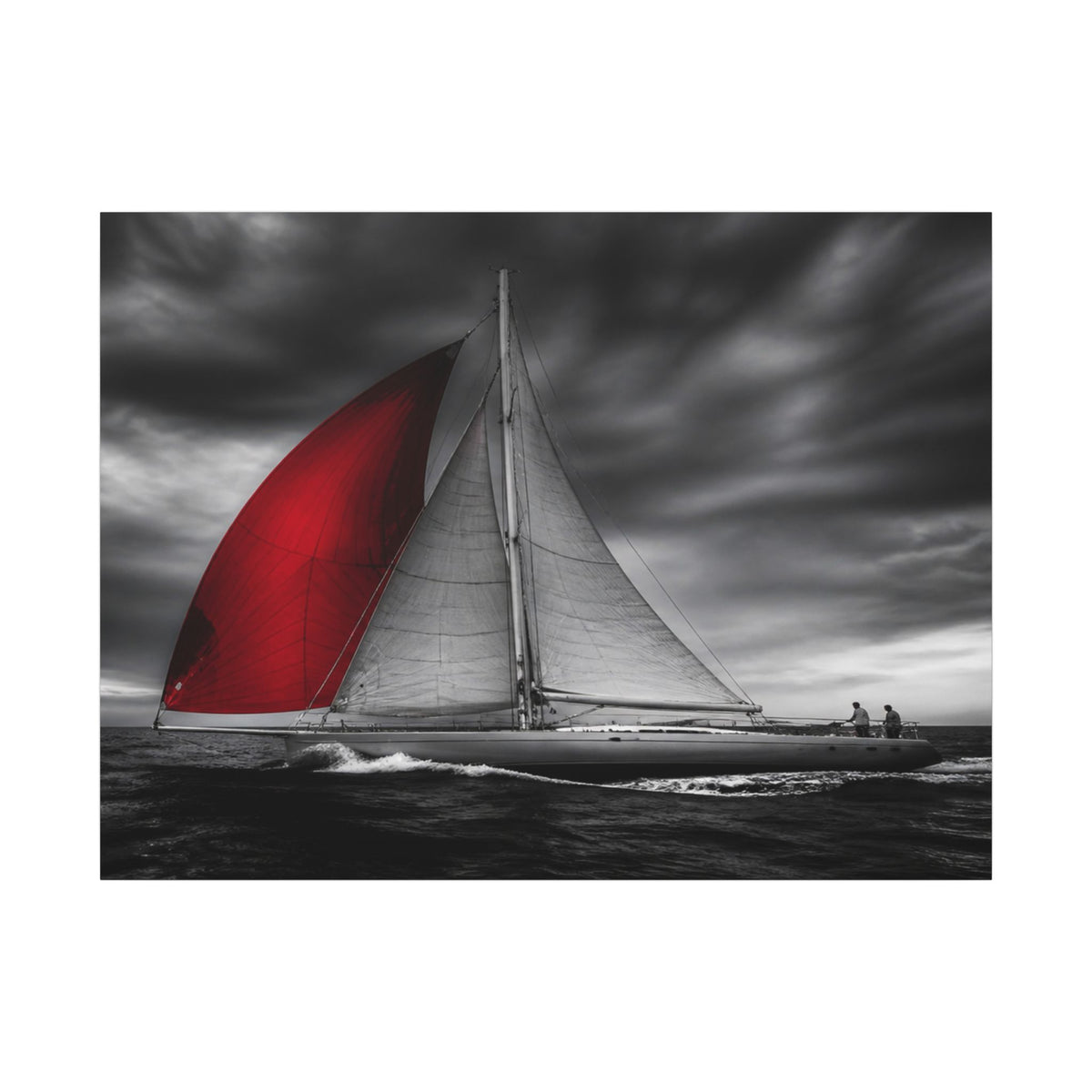 Red Sail - Large Wall Art for Bedroom | Canvas (Landscape)
