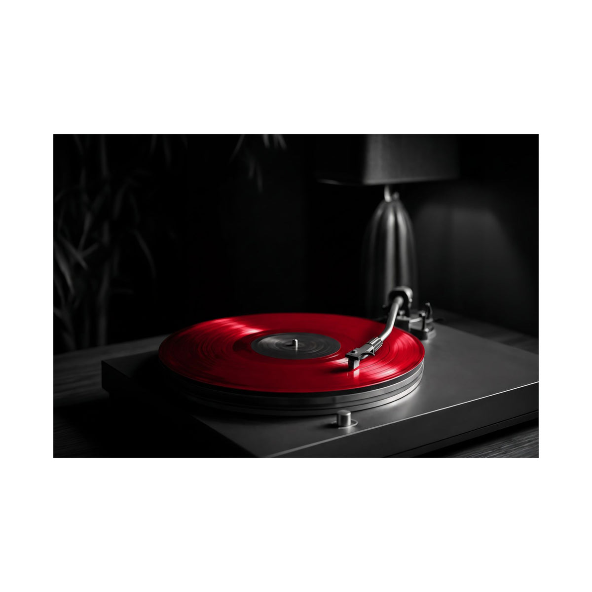 Red Vinyl - Mens Office Wall Art | Matte Poster (Landscape)