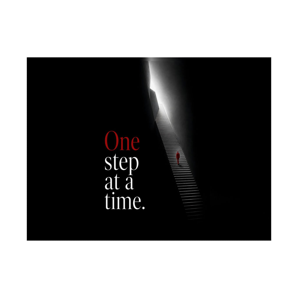 One Step at a Time - Office Wall Art | Matte Poster (Landscape)