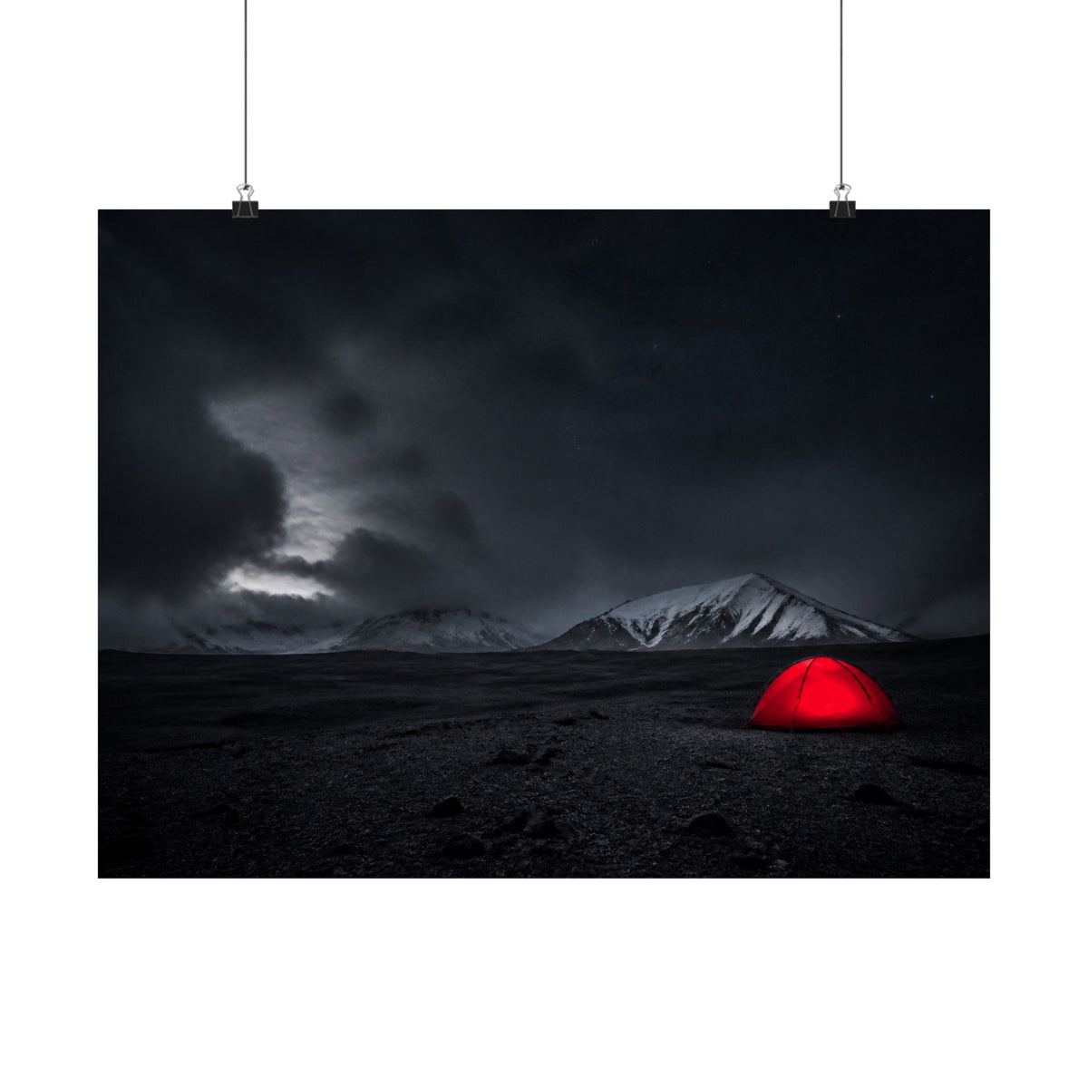 Red Tent - Wall Art Above Bed | Matte Poster (Landscape)