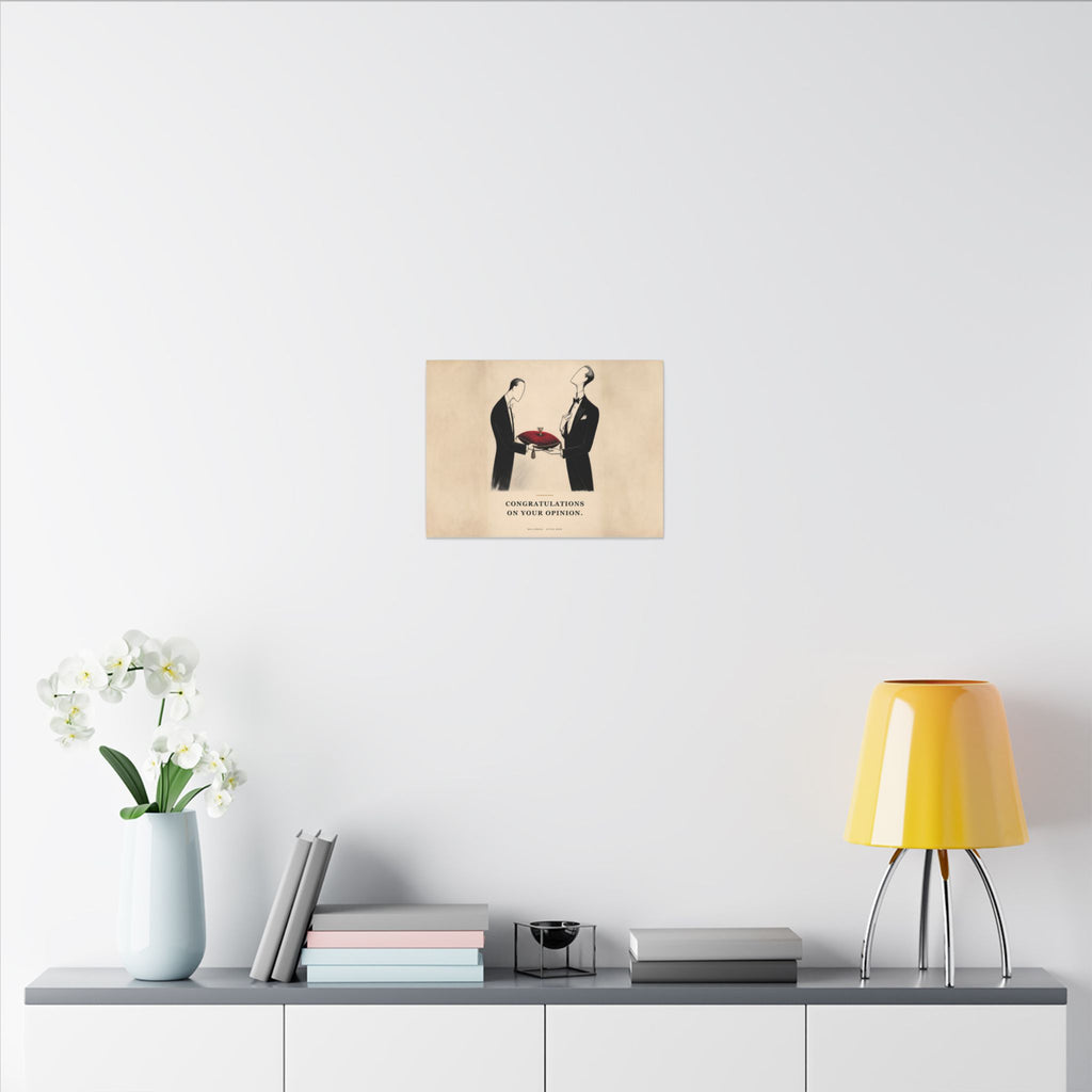 Congratulations on Your Opinion - Funny Wall Art | Canvas (Landscape)