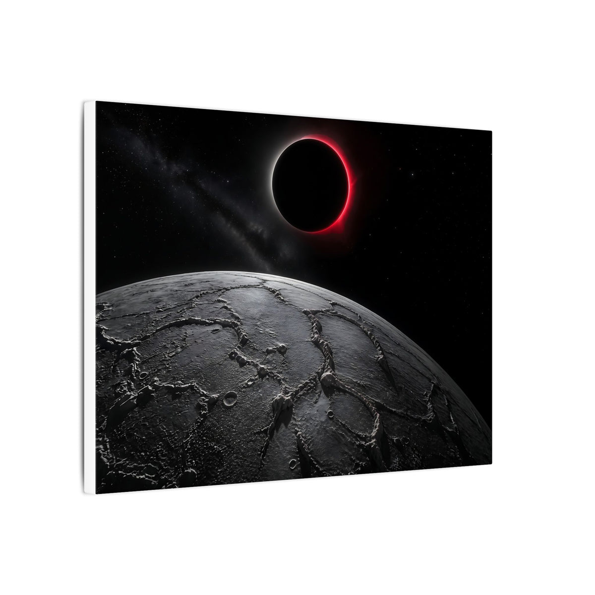 Red Eclipse - Moon Wall Art | Canvas (Landscape)