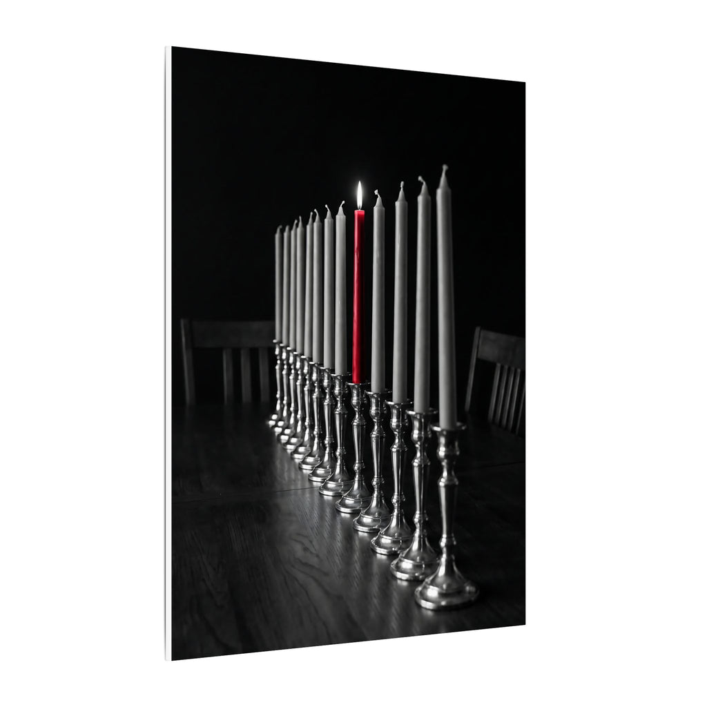 One Candle Lit - Dining Room Wall Art | Canvas