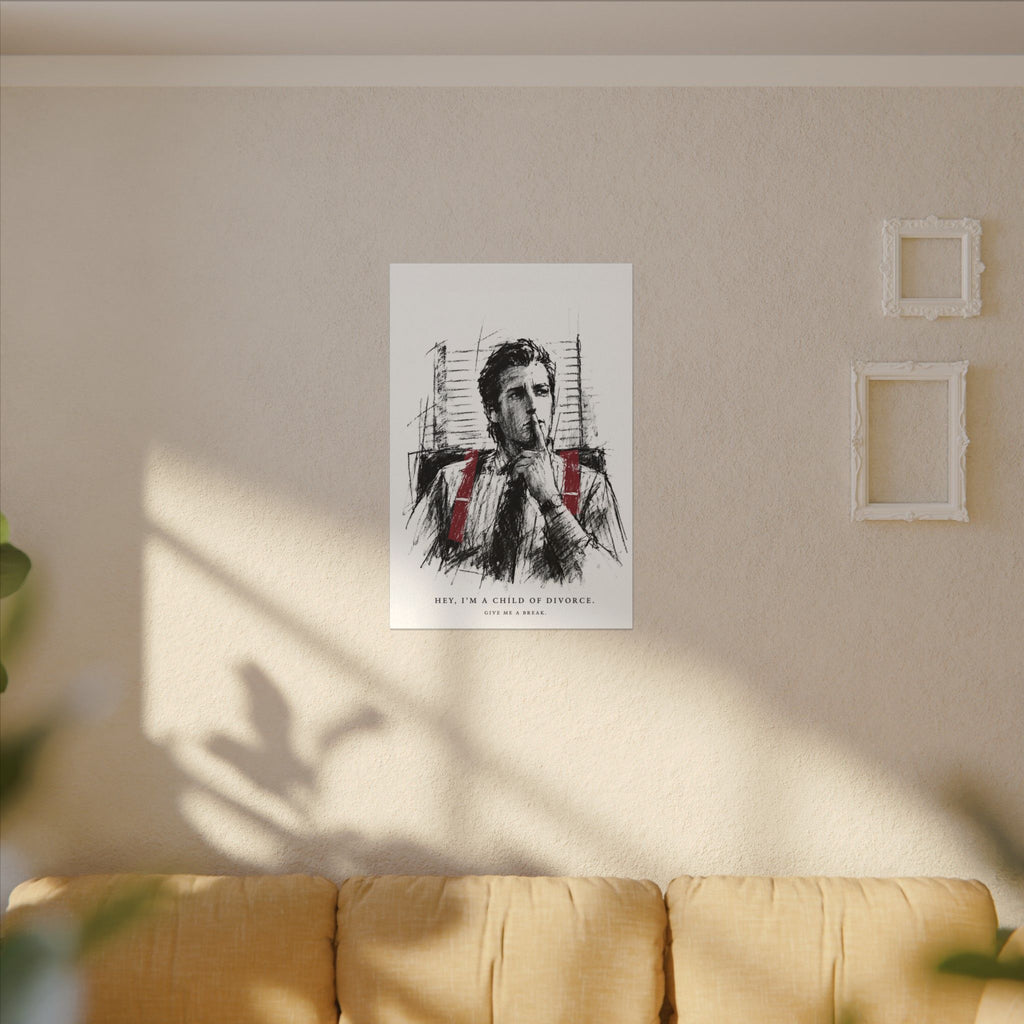 Child of Divorce Sketch - Dark Office Wall Art | Canvas