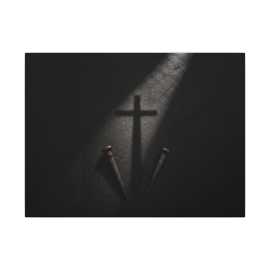 Nails and Shadow - Christian Wall Art | Canvas (Landscape)