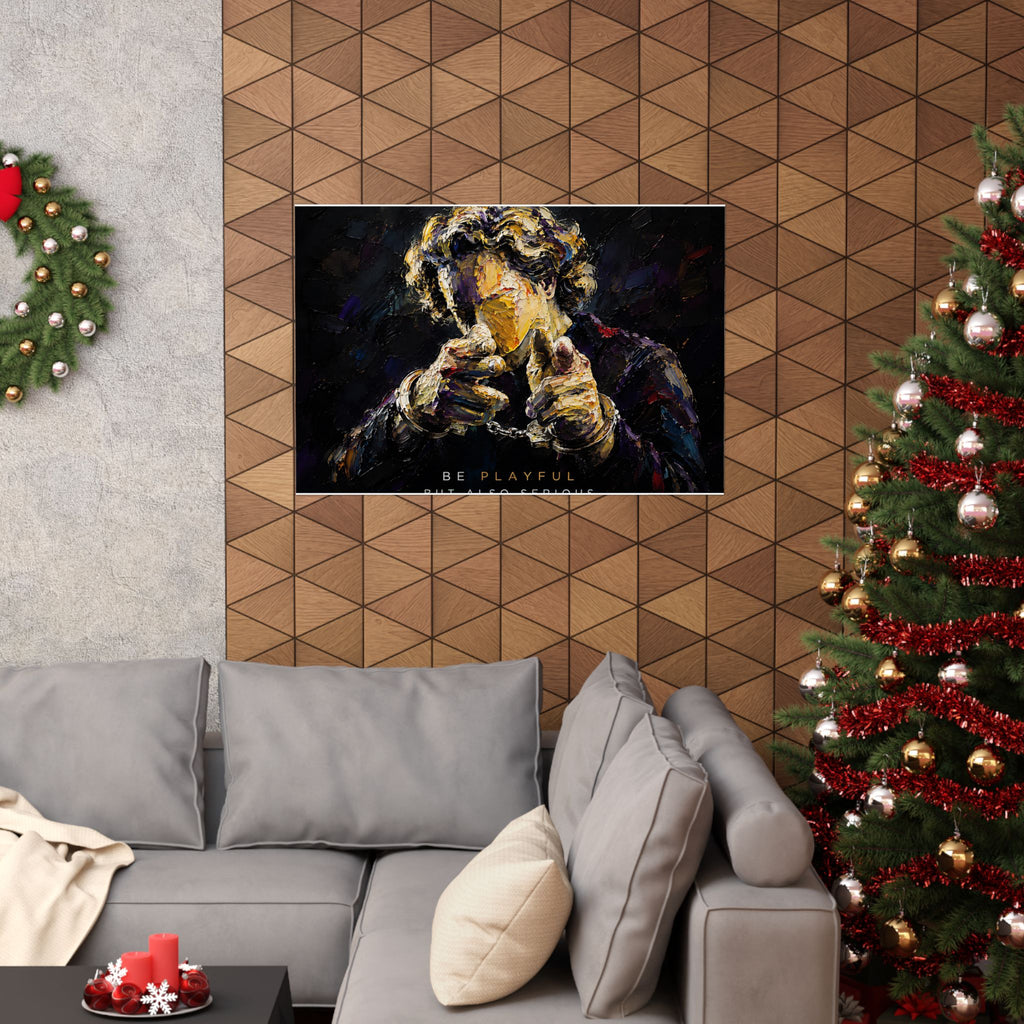Be Playful But Also Serious - Office Wall Art | Matte Poster (Landscape)