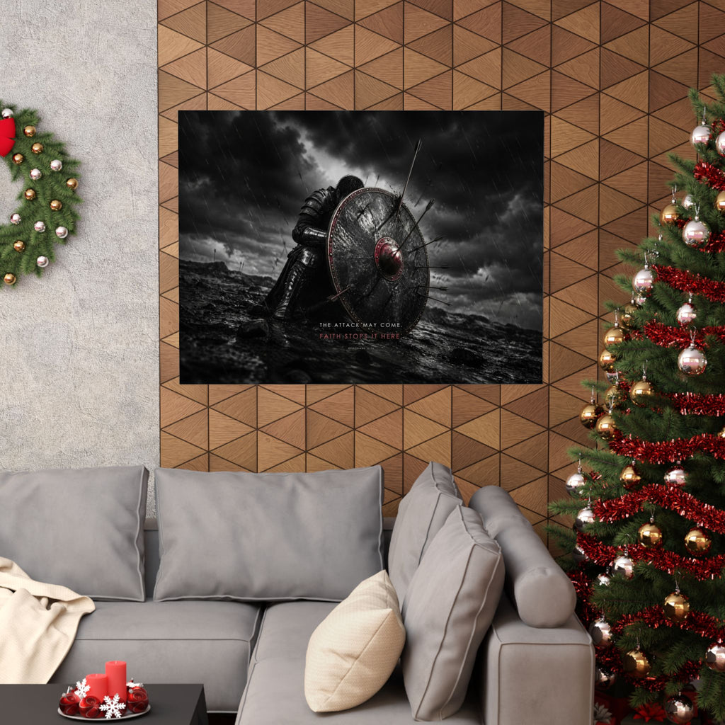 Shield of Faith - Armor of God Wall Art | Matte Poster (Landscape)