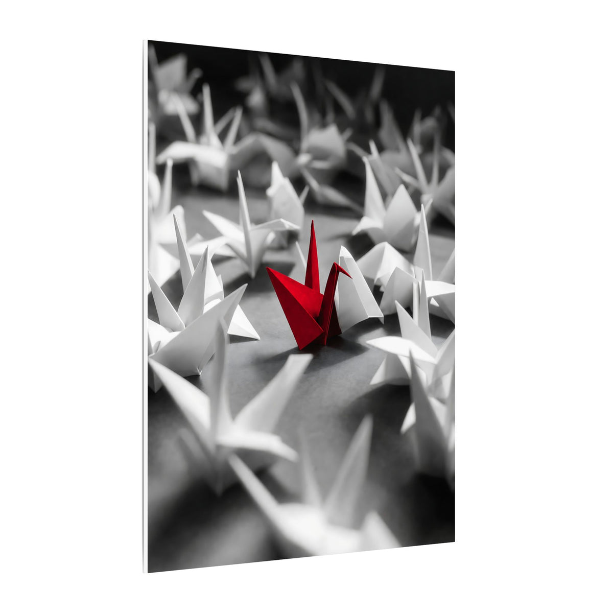 The Red Crane - Unique Wall Art For Office | Canvas