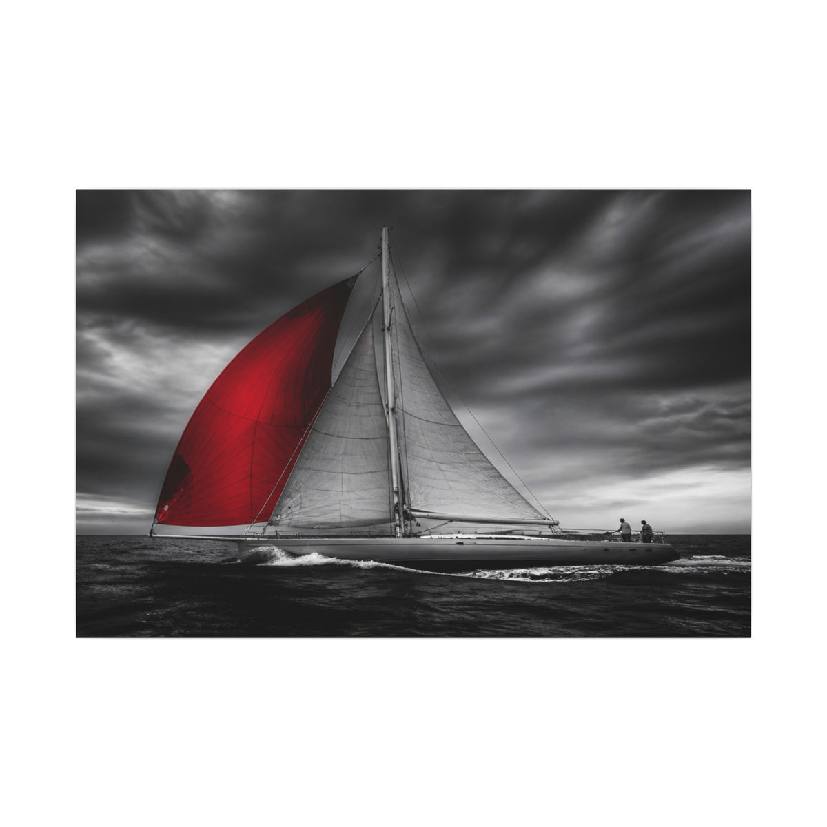 Red Sail - Large Wall Art for Bedroom | Canvas (Landscape)
