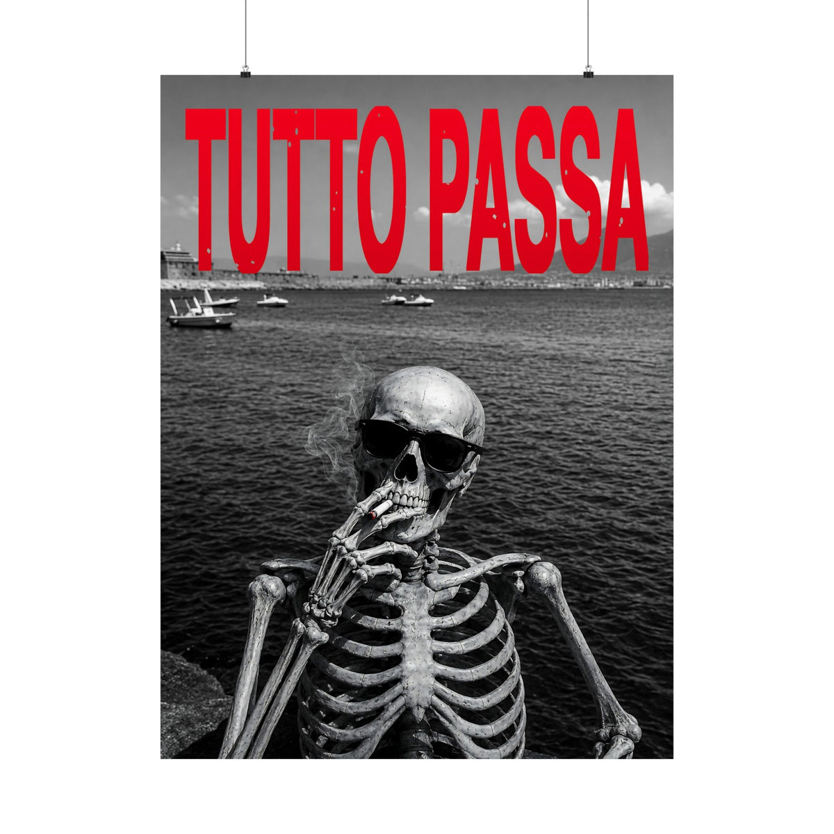 Tutto Passa - Skeleton Painting | Matte Poster