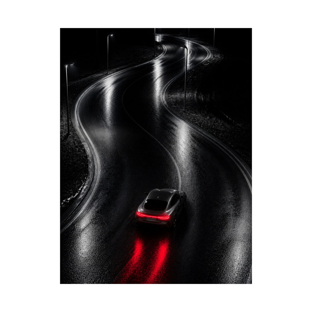 The Racing Line - Night Driving Wall Art | Matte Poster