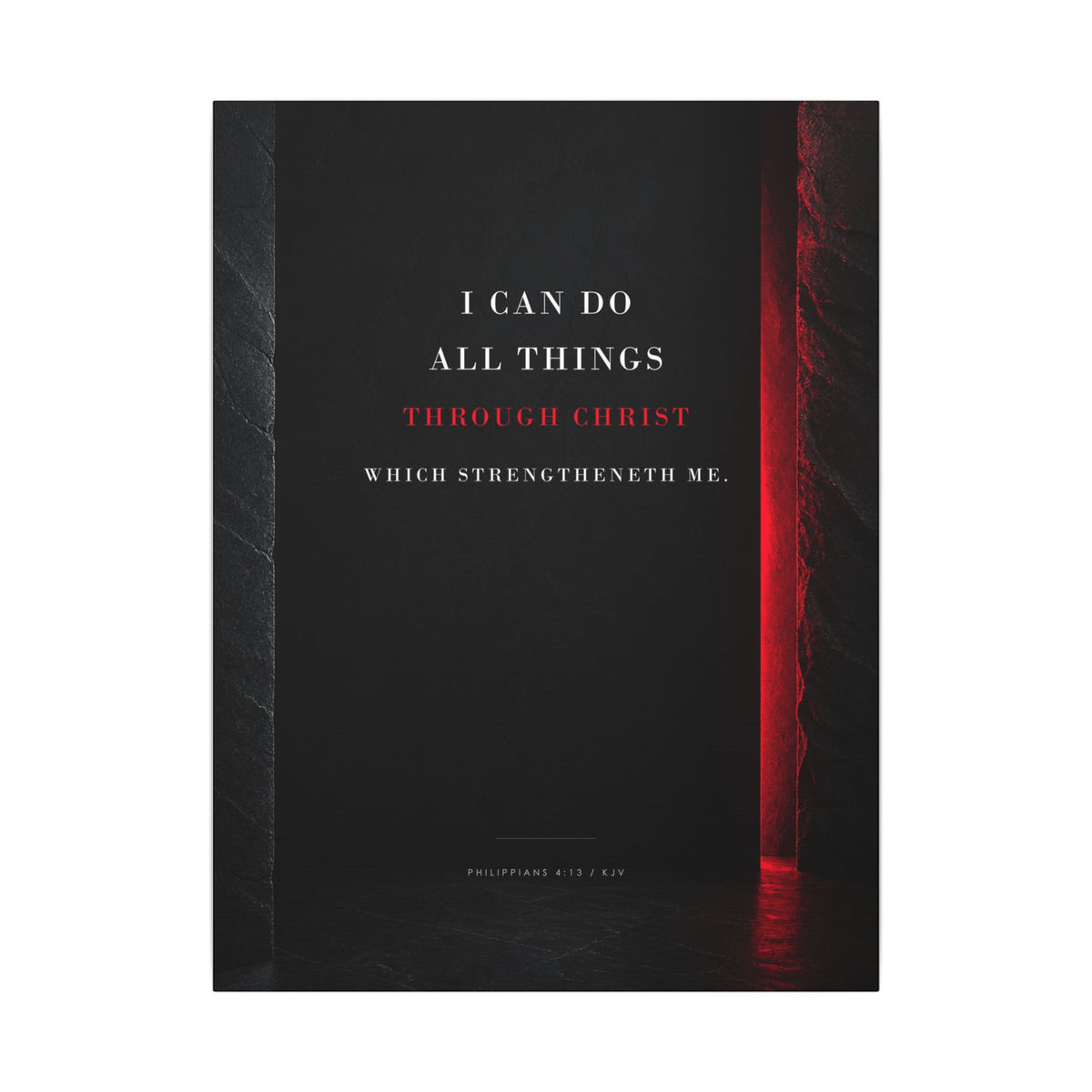 All Things Through Christ - Philippians 4:13 Scripture Wall Art | Canvas