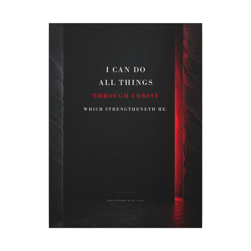 All Things Through Christ - Philippians 4:13 Scripture Wall Art | Canvas