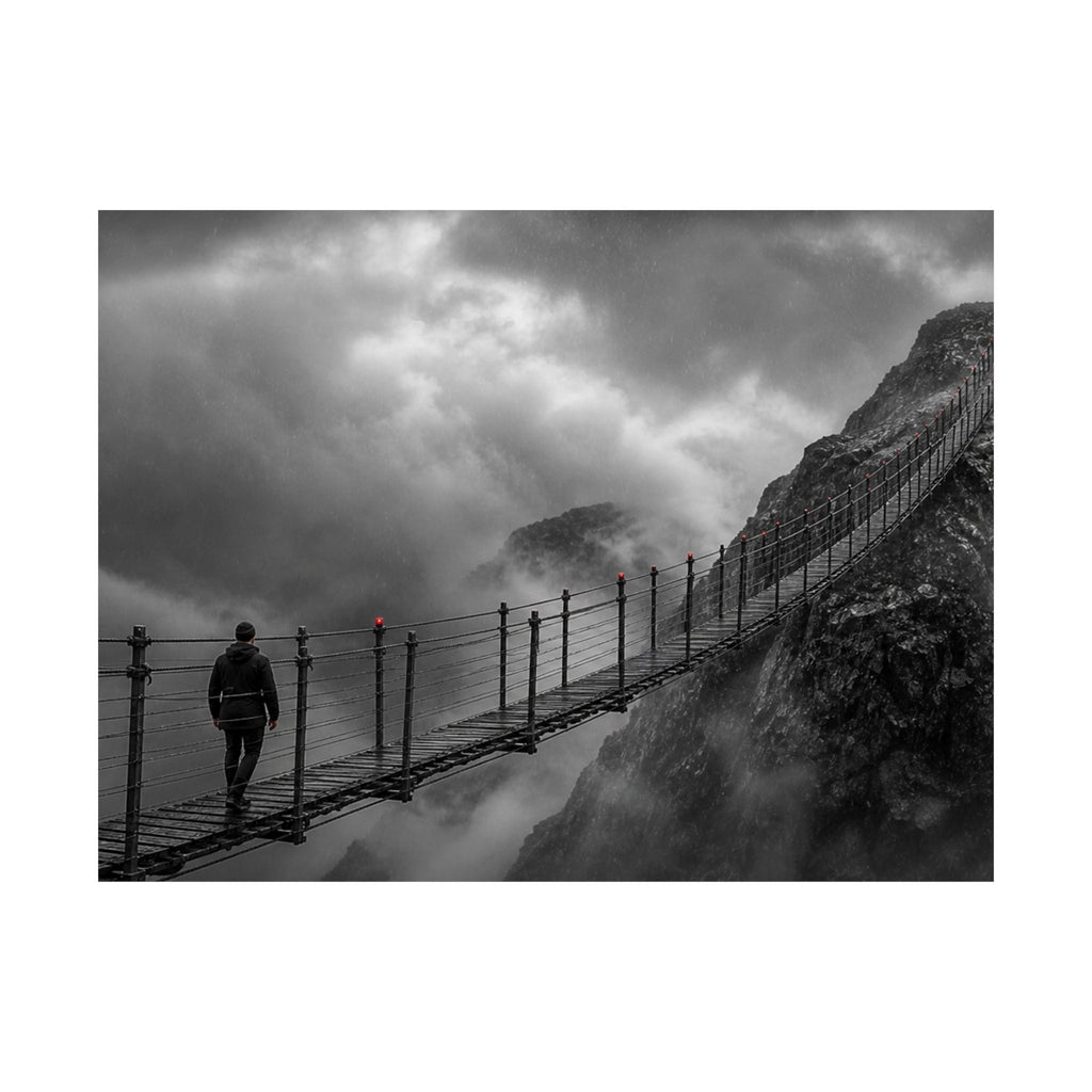 Cross What Scares You - Bedroom Art Prints | Matte Poster (Landscape)