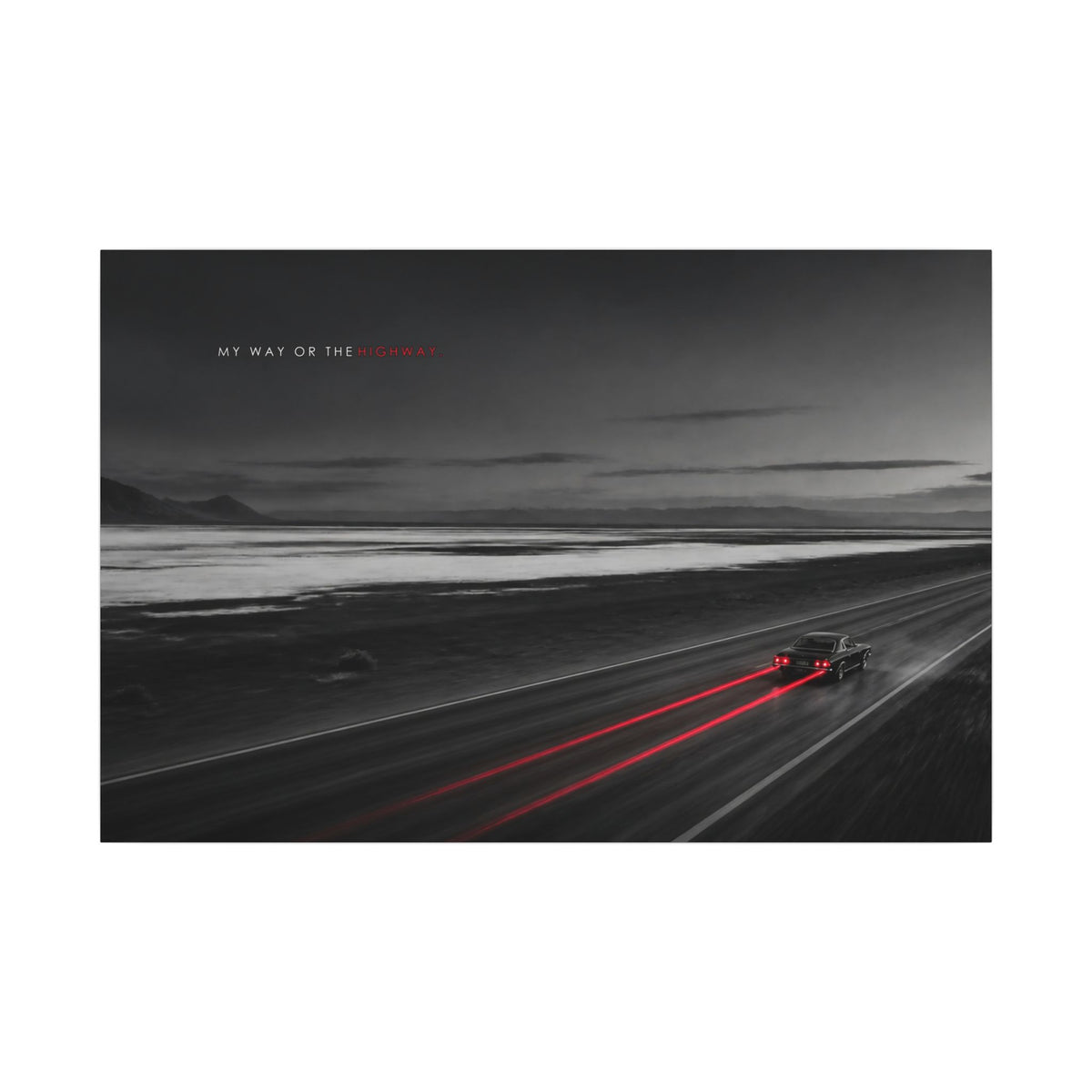 My Way or the Highway - Car Wall Art | Canvas (Landscape)
