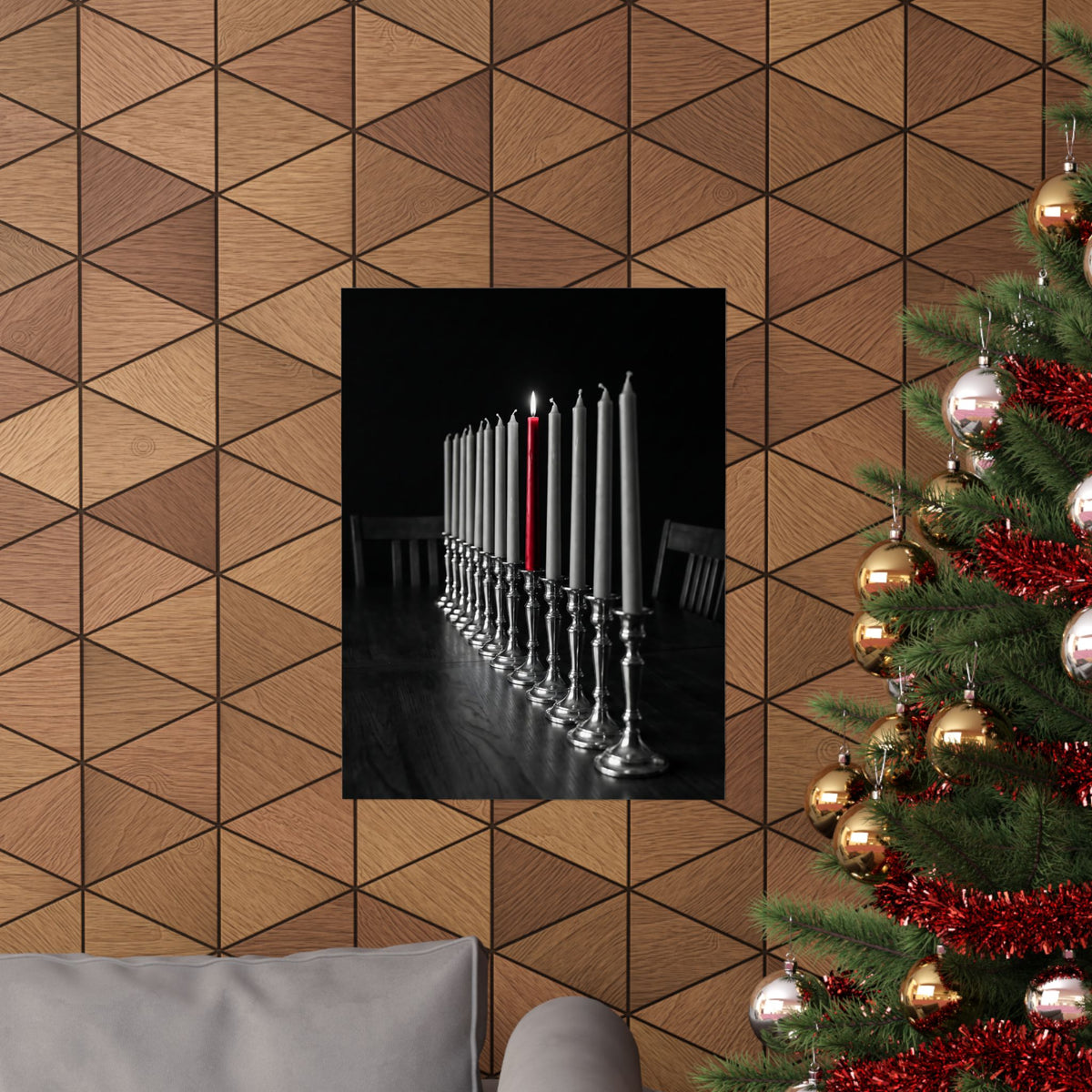 One Candle Lit - Dining Room Wall Art | Matte Poster