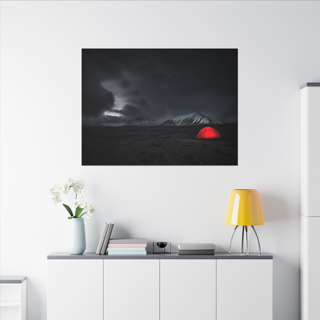 Red Tent - Wall Art Above Bed | Canvas (Landscape)