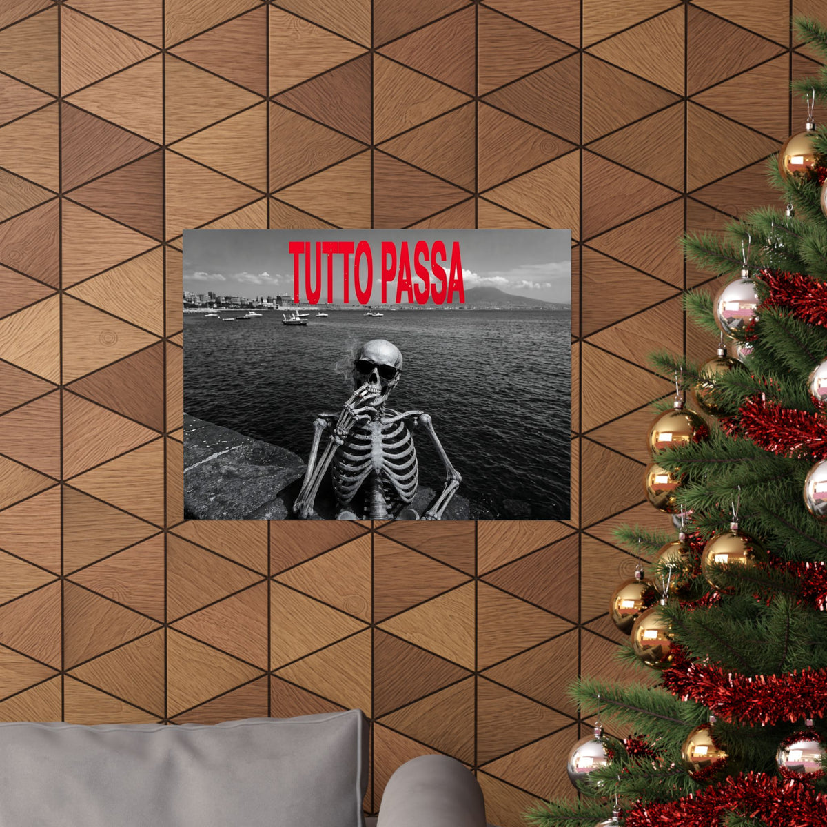 Tutto Passa - Skeleton Painting | Matte Poster (Landscape)