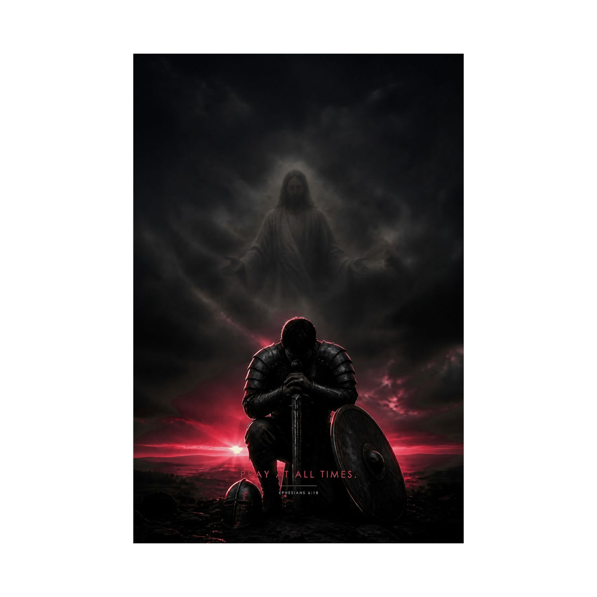 Pray, Then Stand - Armor of God Wall Art | Matte Poster
