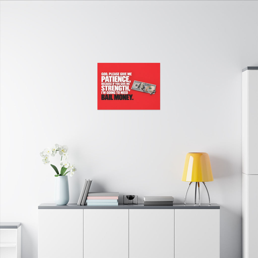 Bail Money - Meme Wall Art | Canvas (Landscape)