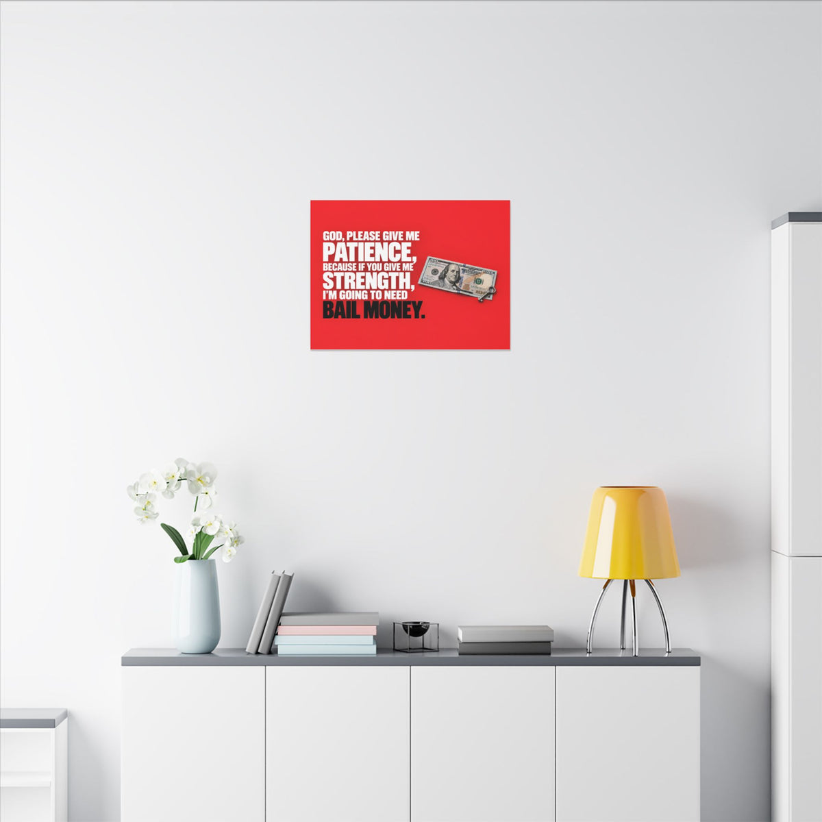 Bail Money - Meme Wall Art | Canvas (Landscape)