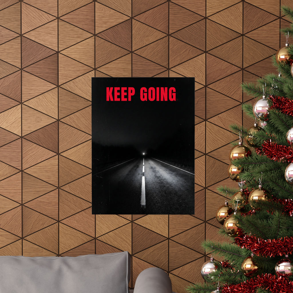 The Extra Mile - Night Road Wall Art | Matte Poster
