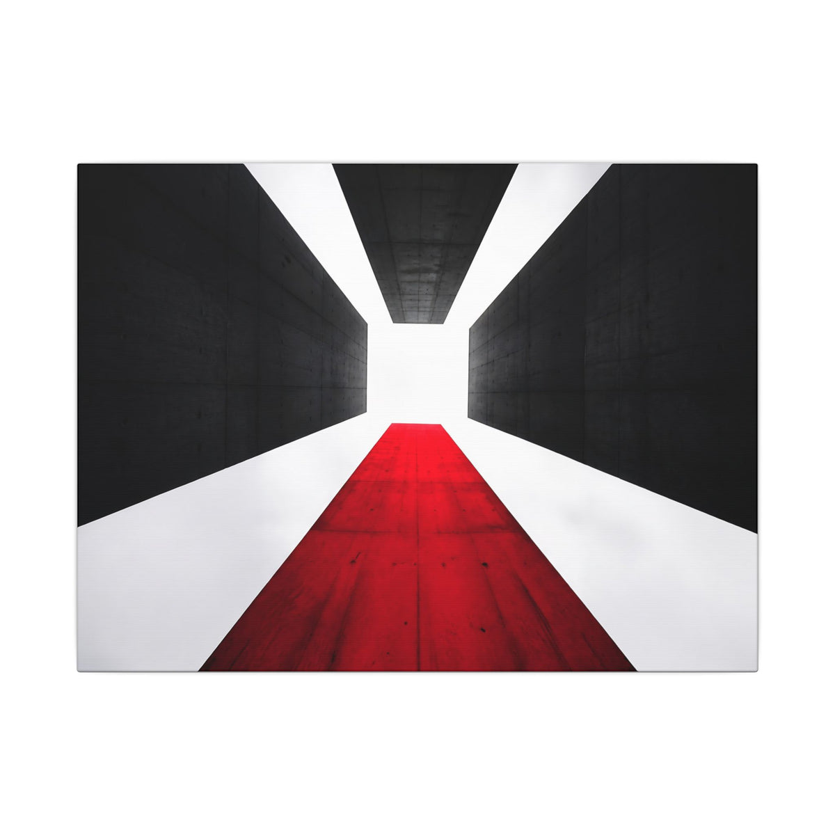 The Red Facade - Red Wall Decor | Canvas (Landscape)