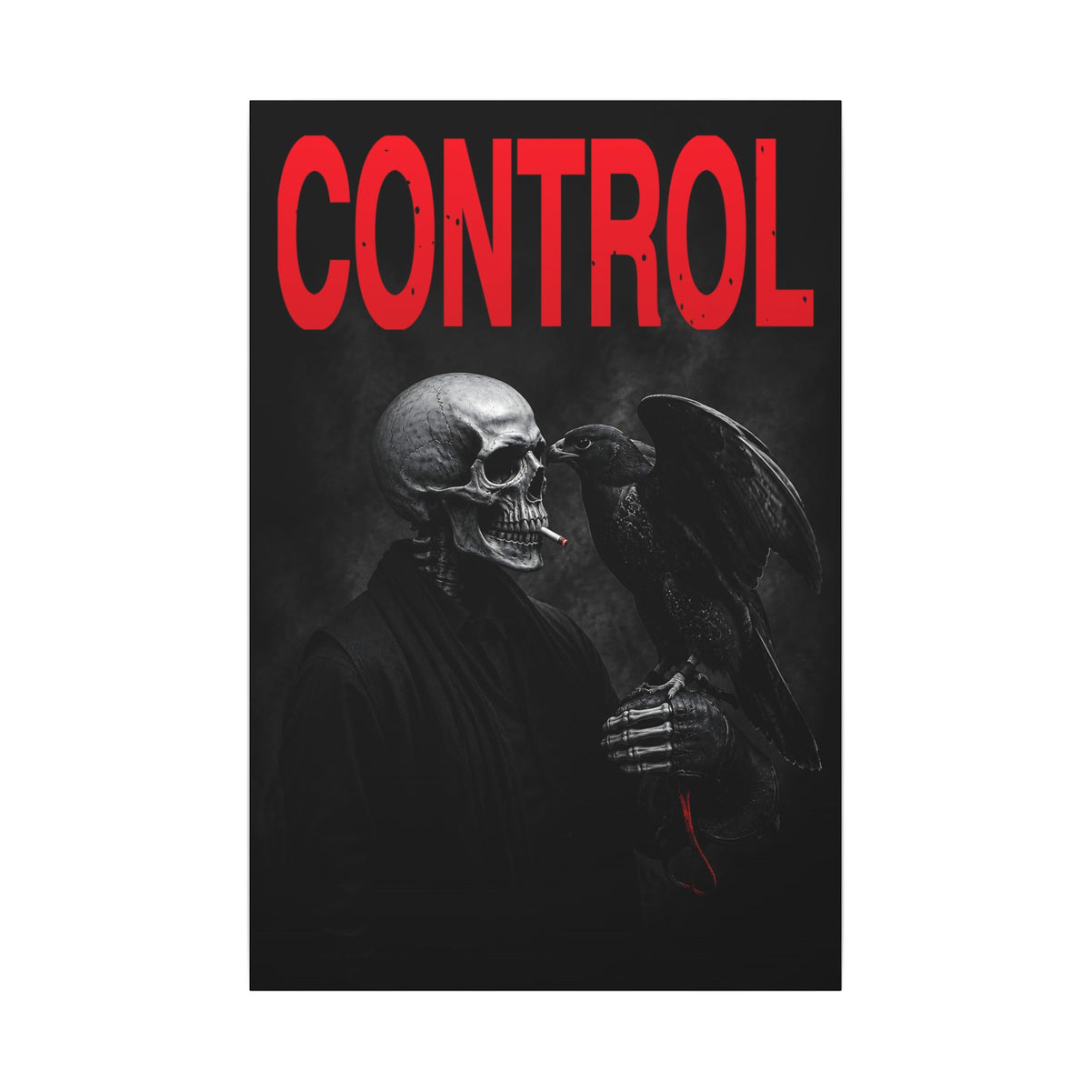 Control - Gothic Raven Artwork | Canvas
