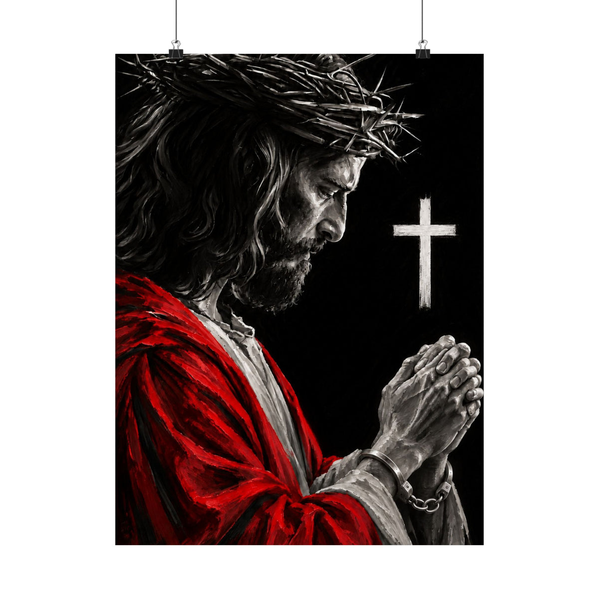 Praying Jesus - Christian Wall Art | Matte Poster