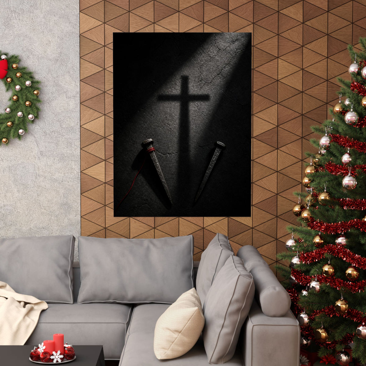 Nails and Shadow - Christian Wall Art | Matte Poster