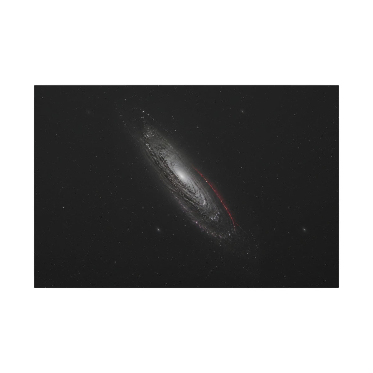 Crimson Orbit - Space Wall Art | Canvas (Landscape)