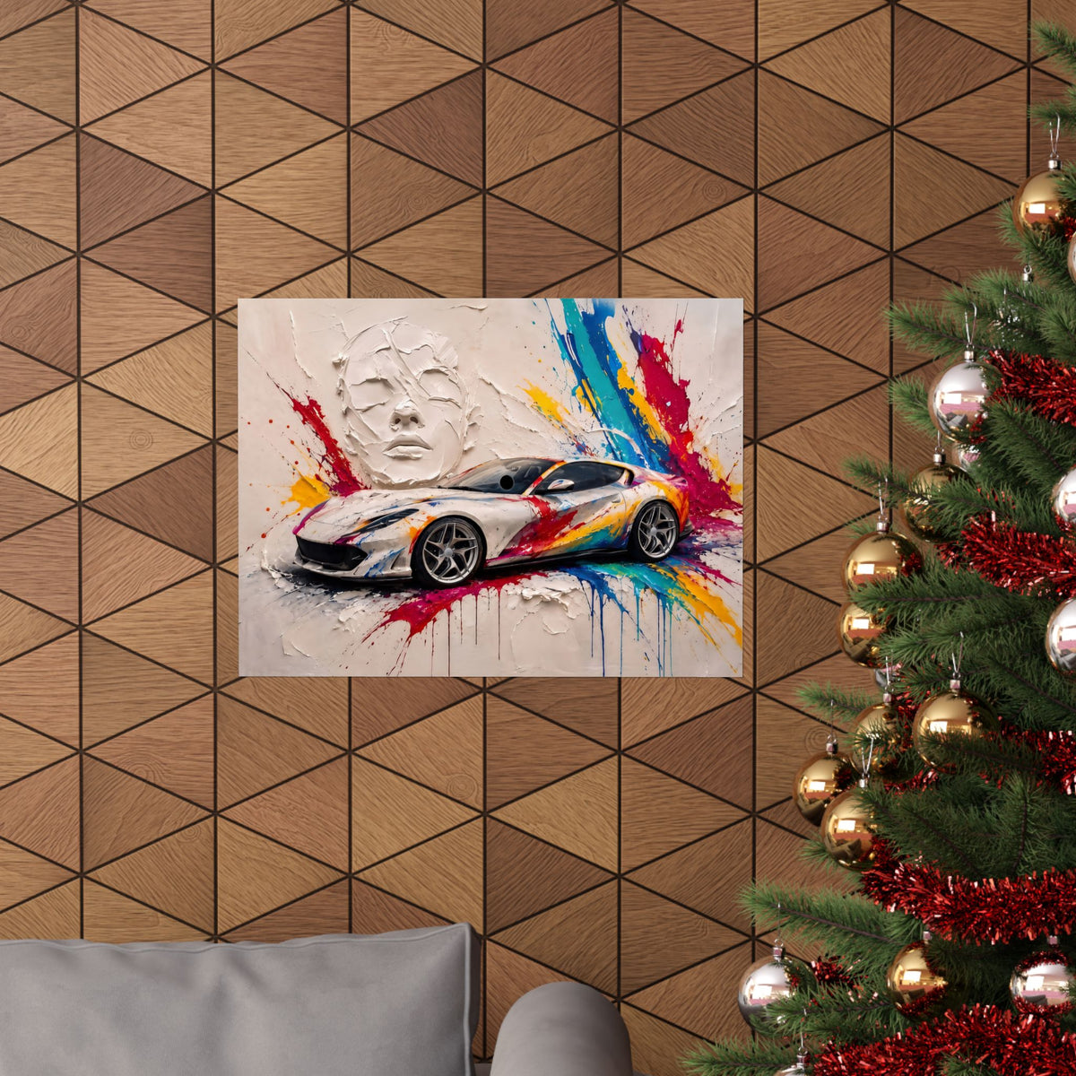 Full Throttle Wide - Supercar Splash Art Landscape | Matte Poster